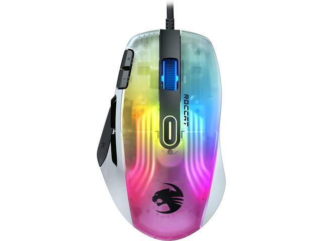 ROCCAT Kone XP PC Gaming Mouse with 3D AIMO RGB Lighting, 19K DPI Optical Sensor, 4D Krystal Scroll Wheel, Multi-Button Design, Wired Computer.