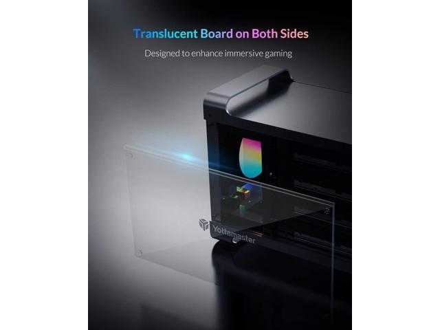 Yottamaster 4 Bay Hard Drive Enclosure,Aluminum Alloy 2.5'& 3.5' SATA HDD/SSD External HDD SSD Storage Enclosure with 80mm RGB Silent Fan,Supports...