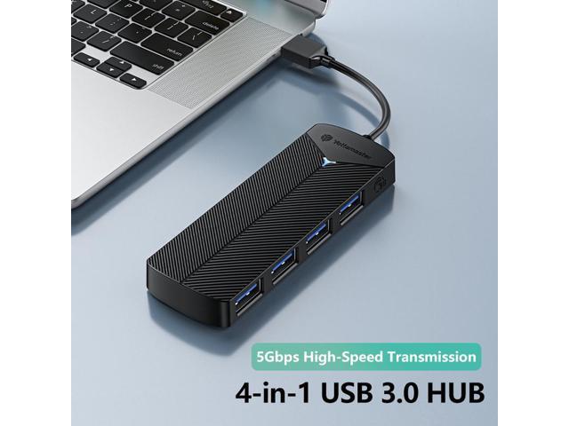 Yottamaster 4 Ports USB 3.0 Splitter USB-A HUB Adapter Expansion Dock Power Adapter Card Reader For PC/Phone/Laptop USB