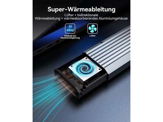 Yottamaster 40Gbps M2 SSD Enclosure, Tool-Free Installation USB4 M.2 NVMe SSD Support 2230/2242/2260/2280(M-Key - Wide Compatibility with...