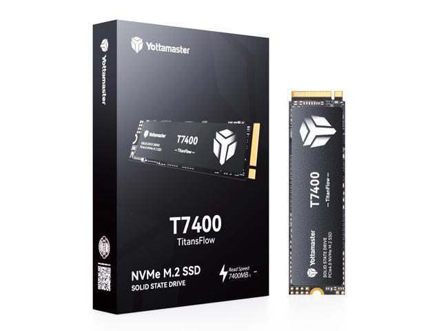 Yottamaster Gaming-grade 4TB SSD, M.2 PCIe Gen4x4 NVME SSD, Up to 7450/6500MB/s Read/Write, 4TB M.2 NVMe Internal Solid State Drive with 3D TLC...