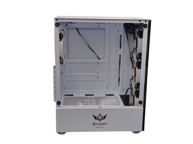 Axiom Gaming Nova Series C013 ATX Mid-Tower PC Gaming Case Built-in RGB Lighting Tempered Glass Front & Side Panels 4 x 120mm RGB Fans...