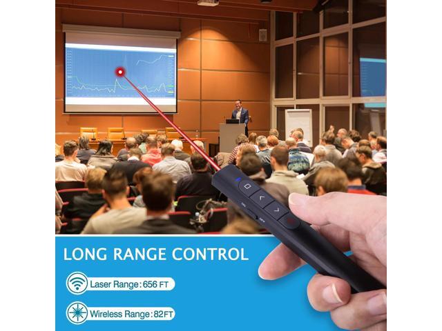 ZIQIAN Presentation Clicker with Red Pointer for Cats, 328FT USB Presentation Remote Control, Volume Control Hyperlink Wireless Presenter Remote,...