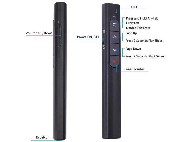 ZIQIAN Presentation Clicker with Red Pointer for Cats, 328FEET USB Presentation Remote Control, Volume Control Hyperlink Wireless Presenter Remote,...