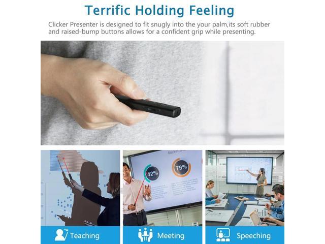 ZIQIAN Presentation Clicker with Red Pointer for Cats, 328FEET USB Presentation Remote Control, Volume Control Hyperlink Wireless Presenter Remote,...