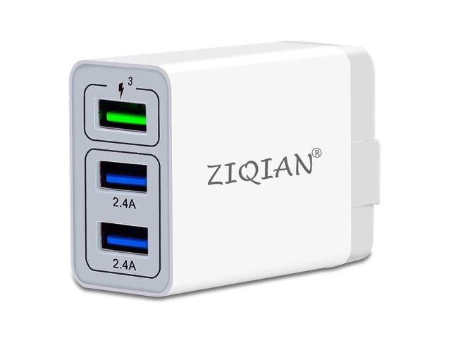 ZIQIAN 30W USB-A Wall Fast Charger, Durable QC 3.0 Power Adapter, Multiport USB Wall Fast Charger Block, for MacBook/iPhone/iPad/Android/Galaxy and...