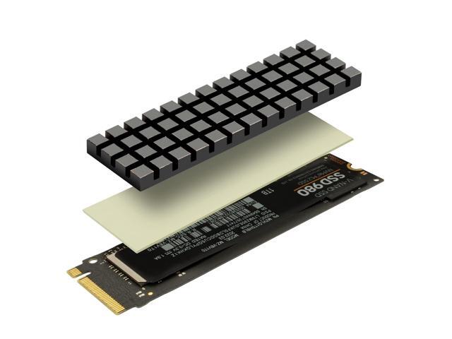 Adiven NVME M.2 Heatsink SSD Heatsink: Graphite Covered Pure Copper Heatsink Thermal Pad for 2280 NGFF M.2 SSD Laptop PS5 (70x20x2mm)