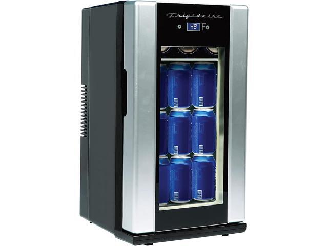 Frigidaire EFMIS567_AMZ 18 Can OR 4 Wine Bottle Retro Beverage Fridge, Temperature Control, Thermoelectric, FreonFree, Stainless