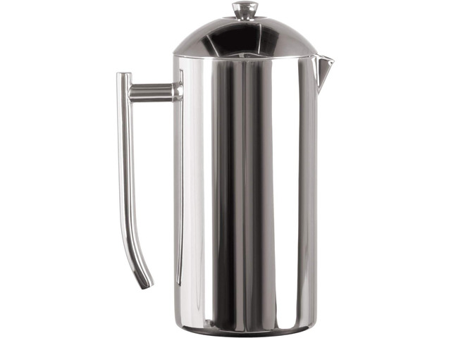 Frieling Double-Walled Stainless Steel French Press Coffee Maker - 36 oz Polished & Insulated Press Pot - Stainless Steel Coffee Maker