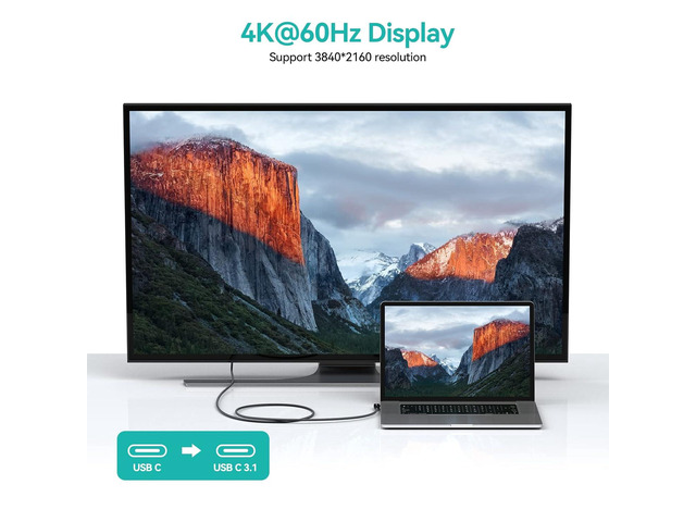 USB C to USB C Cable Dual Right Angle[100W, 20Gbps], Yottamaster USB3.2X2 Bradied Type-C Charging Cable with E-Marker Support 4K@60Hz, Fully...
