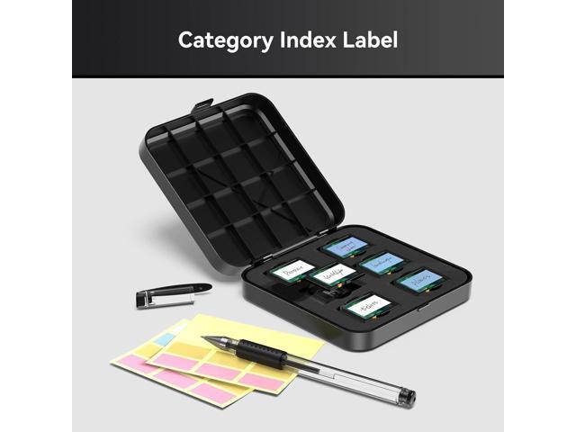 SD Card Holder Case, Yottamaster 15 Slots Memory Card Case Holder Waterproof for 3 SSDs 6 SD Cards and 6 TF Cards Protective Case with Index Labels...