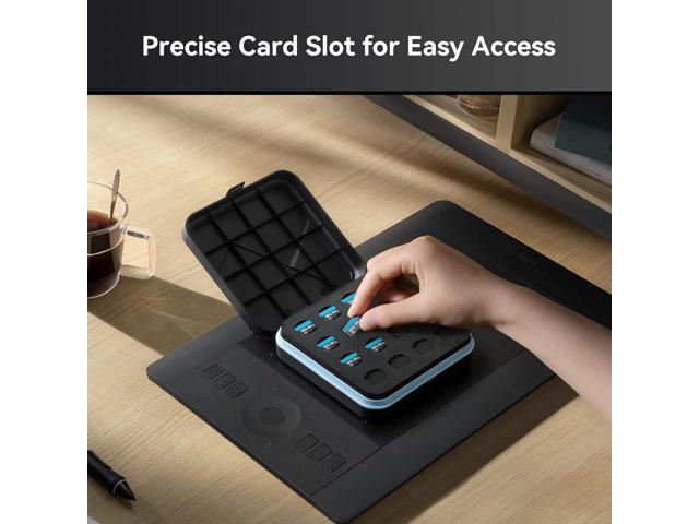 SD Card Holder Case, Yottamaster 15 Slots Memory Card Case Holder Waterproof for 3 SSDs 6 SD Cards and 6 TF Cards Protective Case with Index Labels...