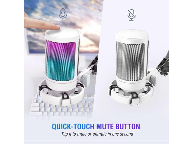 Streaming Gaming USB Microphone Kit, FIFINE PC Condenser RGB Mic on PS4/PS5, Plug and Play for Music Recording, Online Game, Discord, Twitch, with...