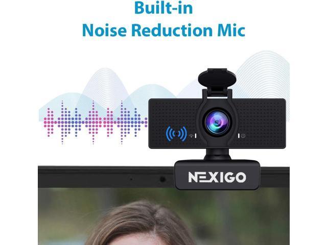 NexiGo N60 1080P Webcam with Microphone, Adjustable FOV, Zoom, Software Control & Privacy Cover, USB HD Computer Web Camera, Plug and Play, for...