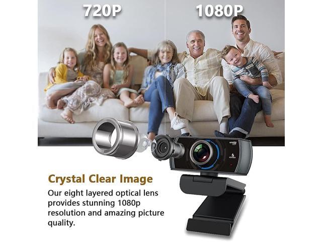 NexiGo N980P 1080P 60FPS Webcam with Microphone and Software Control, USB Computer Camera, Built-in Dual Noise Reduction Mics, 120° Wide-Angle for...
