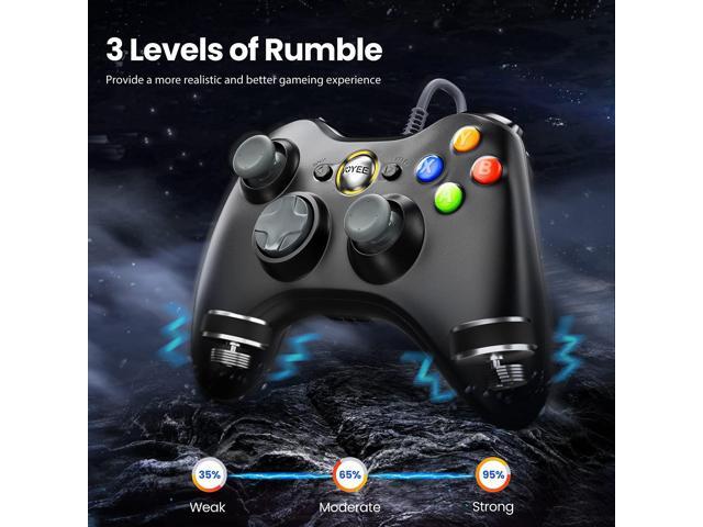 VOYEE PC Controller, Wired Controller Compatible with Microsoft Xbox 360 & Slim/PC Windows 10/8/7, with Upgraded Joystick, Double Shock Enhanced...