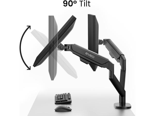 EVEO Premium Dual Monitor Stand 14-32 Dual Monitor Mount Vesa Bracket Adjustable Height Gas Spring Monitor Stand for Screen Full Motion Dual...