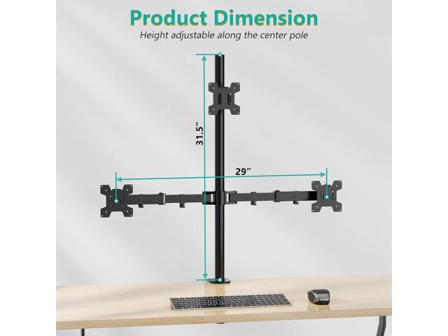WALI Triple Monitor Desk Mount, Fully Adjustable Three Monitor Stand Fits 3 Screens up to 27 inch, 22 lbs, Weight Capacity per Arm (M003), Black