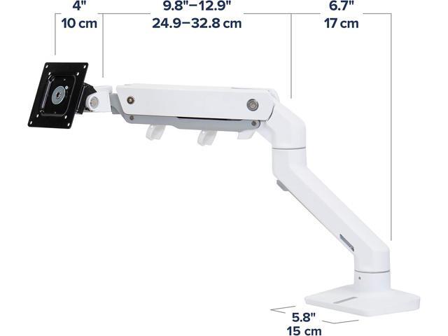 Ergotron HX Single Ultrawide Monitor Arm with HD Pivot, VESA Desk Mount for 1000R Curved Monitors Up to 49 Inches, 28 to 42 lbs White
