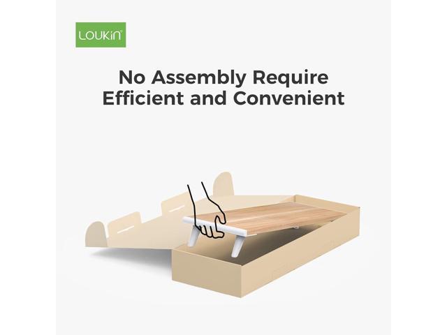 loukin Monitor Stand Riser for Desk, 22.4' x 8.3' Larger Computer Stand for Laptop, PC, Printer, Sturdy Desktop Computer Shelf with Non-Skid...