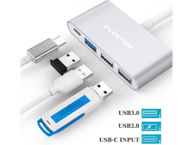 LENTION 4-in-1 USB-C Hub with Type C, USB 3.0, USB 2.0 Compatible 2023-2016 MacBook Pro 13/14/15/16, New Mac Air/Surface, ChromeBook, More,...