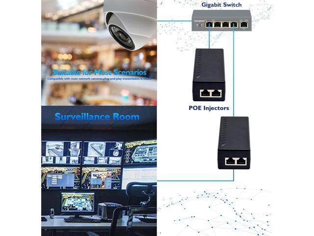 Gigabit PoE+ Injector Adapter - 30W 48V Power Over Ethernet Plus - 10/100/1000Mbps IEEE 802.3af/at Compliant - Up to 100 M (328 ft) Range, by...