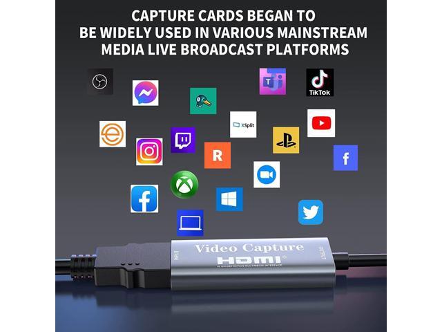 Papeaso Video Capture Card, Video Recording Card Wonderful 4K HDMI to 1080P USB C for Gaming Streaming TV Recorder, for Windows Mac OS System with...