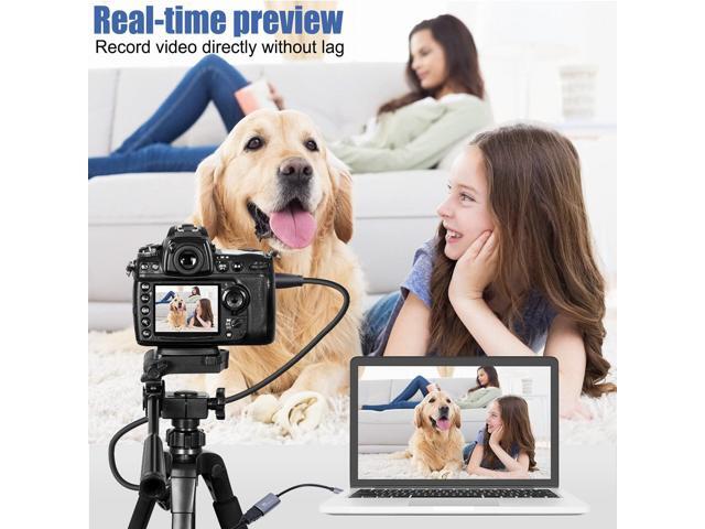 Guermok Video Capture Card, USB3.0 HDMI to USB C Audio Capture Card, 4K 1080P 60FPS Capture with Type-C Adapter Devices for Gaming Live Streaming...