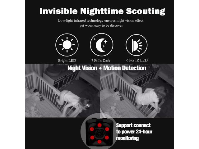 Hidden Spy Camera Mini Wireless Small 1080P Security Camera Camaras Espias Ocultas Motion Activated Detection Night Vision Small Indoor Outdoor...