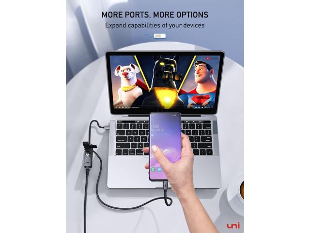 uni USB-C to Ethernet Adapter, USB C Hub with RJ45 1000 Gigabit Ethernet, [Thunderbolt 4/3 Compatible] USB C to Network Adapter for MacBook...