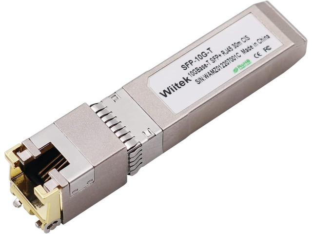 10Gb SFP+ to RJ45 Modules, 1.25G/2.5G/5G/10GBase-T Ethernet to SFP+ Transceiver Compatible for Cisco SFP-10G-T-X, Ubiquiti, Netgear AXM766,...
