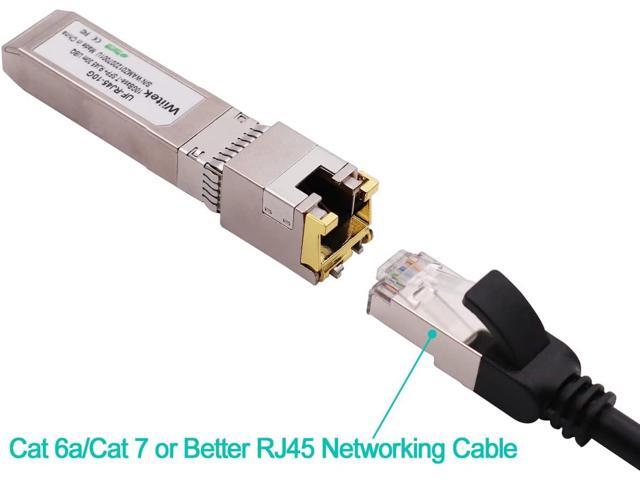 10G SFP+ to RJ45 Copper Modules, 1.25G/2.5G/5G/10GBase-T Ethernet Copper to SFP+ Transceiver Compatible for Ubiquiti Unifi UF-RJ45-10G...