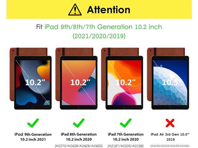 DTTO for iPad 9th/8th/7th Generation 10.2 Inch Case 2021/2020/2019, Premium Leather Business Folio Stand Cover with Apple Pencil Holder - Auto...
