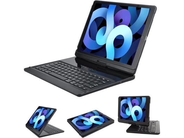 iPad pro 12.9 case with Keyboard 2017 2nd 2015 1st Generation, 360 Rotatable Wireless Folio 180 Swivel Stand Hard Cover Auto Sleep Wake up