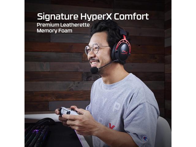 HyperX - Cloud Alpha Wireless Gaming Headset for PC, PS5, and PS4 - Black/Red - image 8