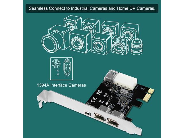 LinksTek 4-Ports 1394A PCIE FireWire 400 Expansion Card for Windows Desktop PCs, 3X 6Pin and 1X 4Pin 1394A 400Mbps Ports, with 4Pin-6Pin 1394A...