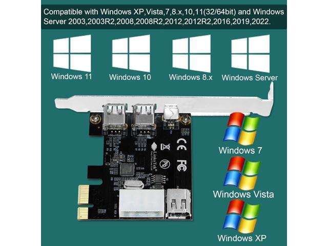 LinksTek 4-Ports 1394A PCIE FireWire 400 Expansion Card for Windows Desktop PCs, 3X 6Pin and 1X 4Pin 1394A 400Mbps Ports, with 4Pin-6Pin 1394A...