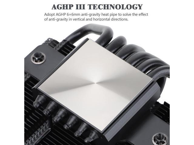 Thermalright AXP-120-X67 Black ARGB Low Profile CPU Air Cooler with Quite 120mm TL-C12015B-S Low Profile PWM Fan, 6 Heat Pipes, 67mm Height, for...