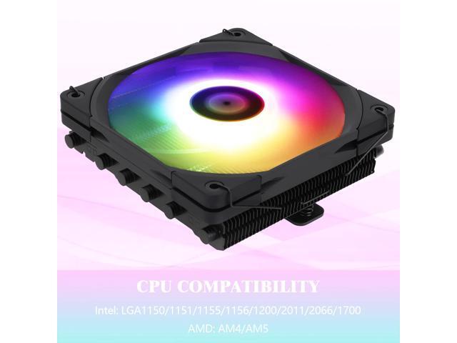 Thermalright AXP-120-X67 Black ARGB Low Profile CPU Air Cooler with Quite 120mm TL-C12015B-S Low Profile PWM Fan, 6 Heat Pipes, 67mm Height, for...