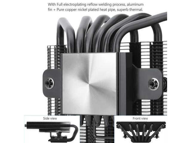 Thermalright AXP-120-X67 Black ARGB Low Profile CPU Air Cooler with Quite 120mm TL-C12015B-S Low Profile PWM Fan, 6 Heat Pipes, 67mm Height, for...