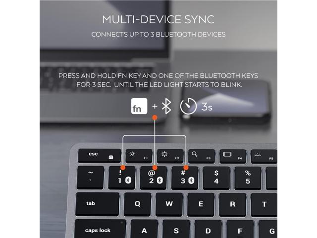 Satechi Slim X1 Bluetooth Backlit Keyboard Illuminated Keys & Multi-Device Sync for M2/ M1 MacBook Pro/Air, M2/ M1 iPad Pro/Air, M2 Mac Mini,...