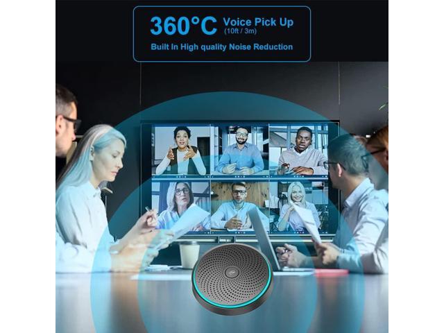 Conference USB Microphone, ANSTEN Omnidirectional Condenser PC Mic Pick Up Voice 10ft,Ideal for Video Conferencing Recording, Skype, Online Class,...