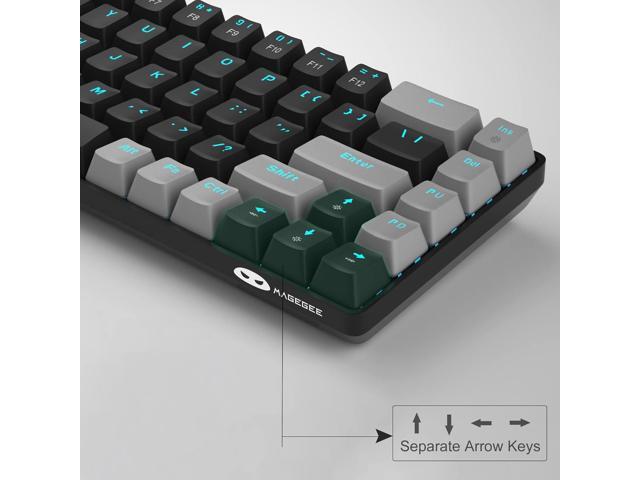 MageGee Portable 60% Mechanical Gaming Keyboard, MK-Box LED Backlit Compact 68 Keys Mini Wired Office Keyboard with Red Switch for Windows Laptop...