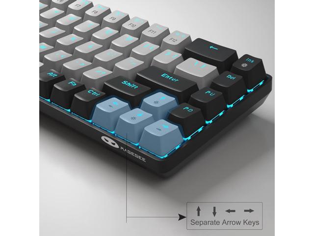 MageGee Portable 60% Mechanical Gaming Keyboard, MK-Box LED Backlit Compact 68 Keys Mini Wired Office Keyboard with Blue Switch for Windows Laptop...