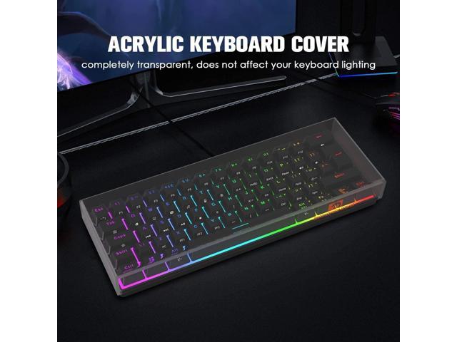 ZIYOU LANG KC01 Acrylic Clear Transparent Keyboard Cover(11.5*4.1*1.14) with Dustproof Waterproof Anti-hit Anti-cat Protective Case for 60% Small...