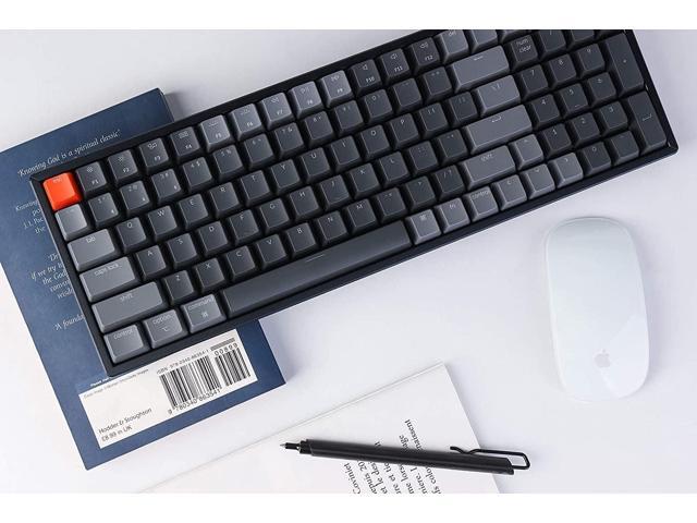 Keychron K4 Wireless Bluetooth/USB Wired Gaming Mechanical Keyboard, Compact 100 Keys RGB LED Backlit Gateron Brown Switch N-Key Rollover, Aluminum...