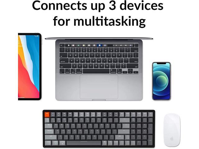 Keychron K4 Wireless Bluetooth/USB Wired Gaming Mechanical Keyboard, Compact 100 Keys RGB LED Backlit Gateron Brown Switch N-Key Rollover, Aluminum...