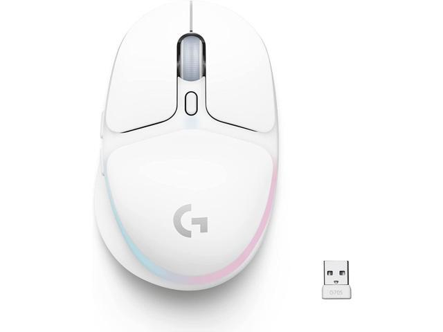 G705 Wireless Gaming Mouse, Customizable LIGHTSYNC RGB Lighting, Lightspeed Wireless, Bluetooth Connectivity, Lightweight, PC/Mac/Laptop - White Mist G705 Wireless Gaming Mouse, Customizable LIGHTSYNC RGB Lighting, Lightspeed Wireless, Bluetooth Connectivity, Lightweight, PC/Mac/Laptop - White Mist