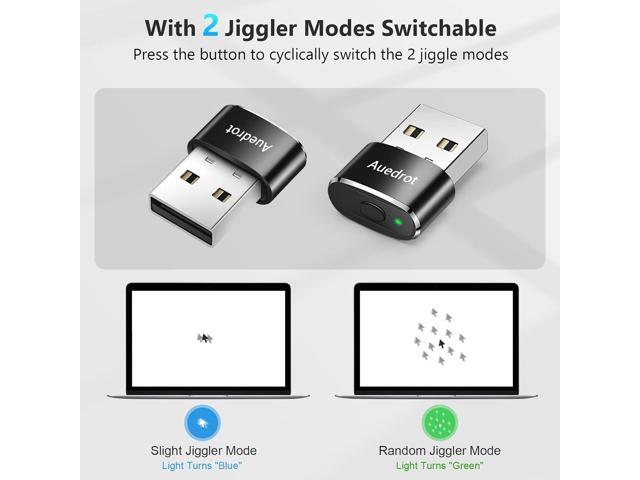 AUEDROT Mouse Jiggler Undetectable Metal USB Mouse Mover with Switch Button, Automatic Mini Mouse Shaker with 2 Jiggle Modes, Plug and Play, Keep...