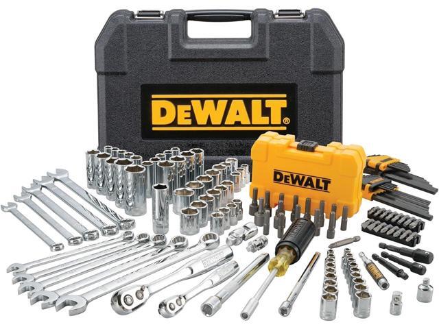 DEWALT Mechanics Tools Kit and Socket Set, 142-Piece, 1/4 & 3/8' Drive, MM/SAE (DWMT73802)